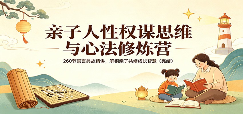 亲子人性权谋思维与心法修炼营:260节寓言典故精讲,解锁亲子共修成长智慧(完结)-钛库啦
