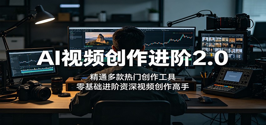 AI视频创作进阶2.0：精通多款热门创作工具，零基础进阶资深视频创作高手-钛库啦