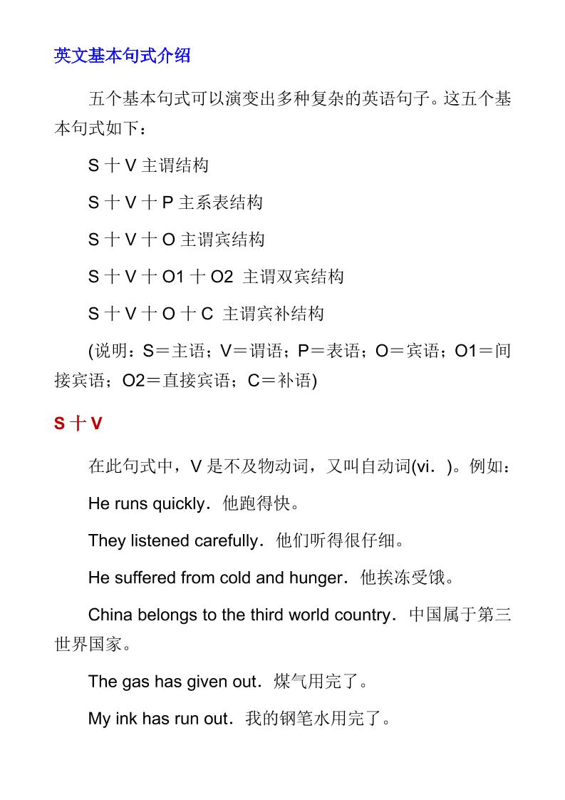 六年级下英语小学基本语法结构详解-钛库啦