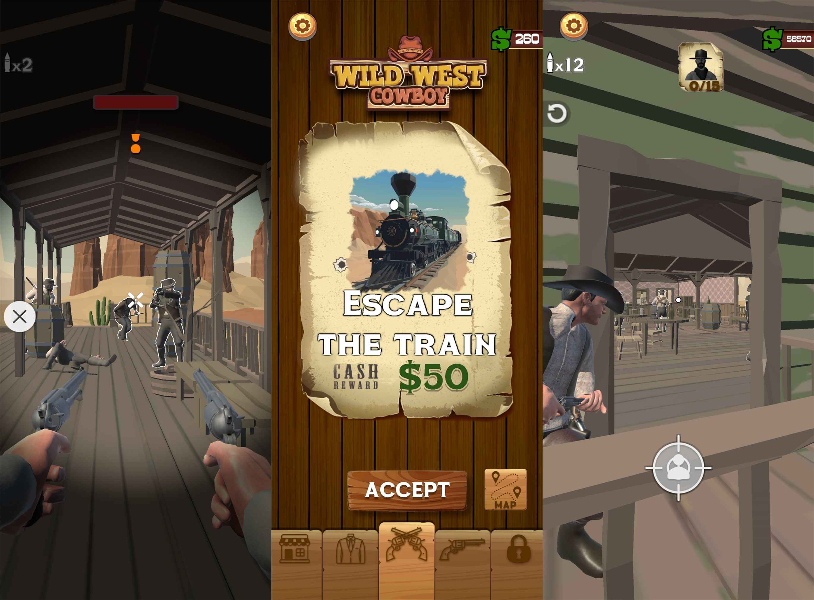 3D射击闯关游戏 狂野西部牛仔-趣奇资源网-第6张图片