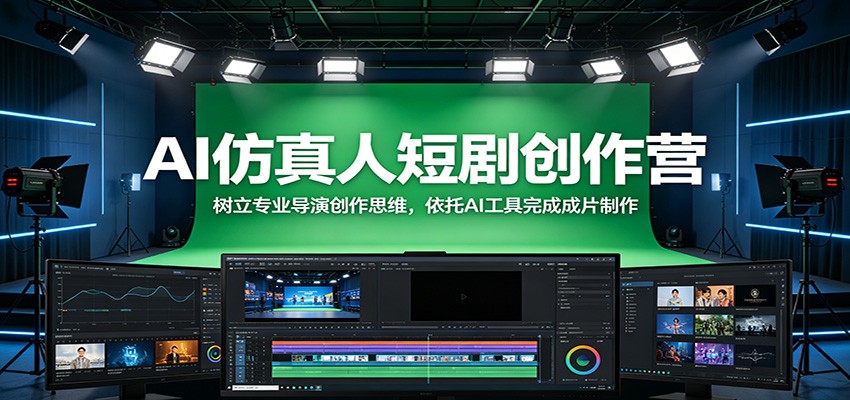 AI仿真人短剧创作营:树立专业导演创作思维,依托AI工具完成成片制作-钛库啦