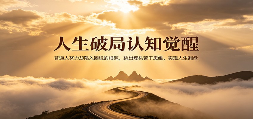 人生破局认知觉醒,普通人努力却陷入困境的根源,跳出埋头苦干思维,实现人生翻盘-钛库啦