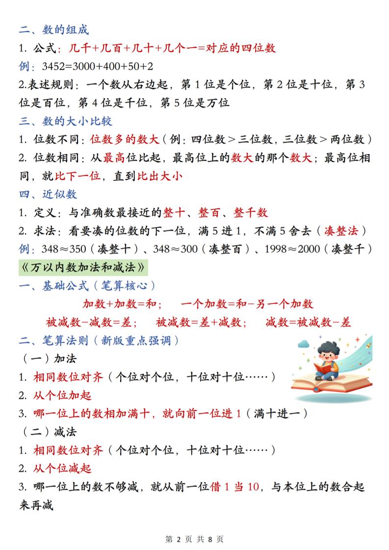 26春二年级下数学期末必背公式汇总-钛库啦