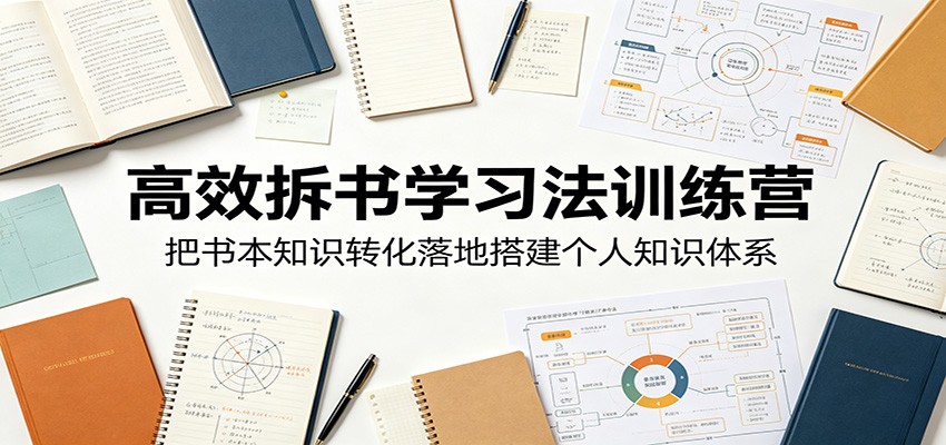 高效拆书学习法训练营,把书本知识转化落地搭建个人知识体系-钛库啦