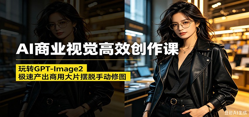 AI商业视觉高效创作课:玩转GPT-Image2,极速产出商用大片摆脱手动修图-钛库啦