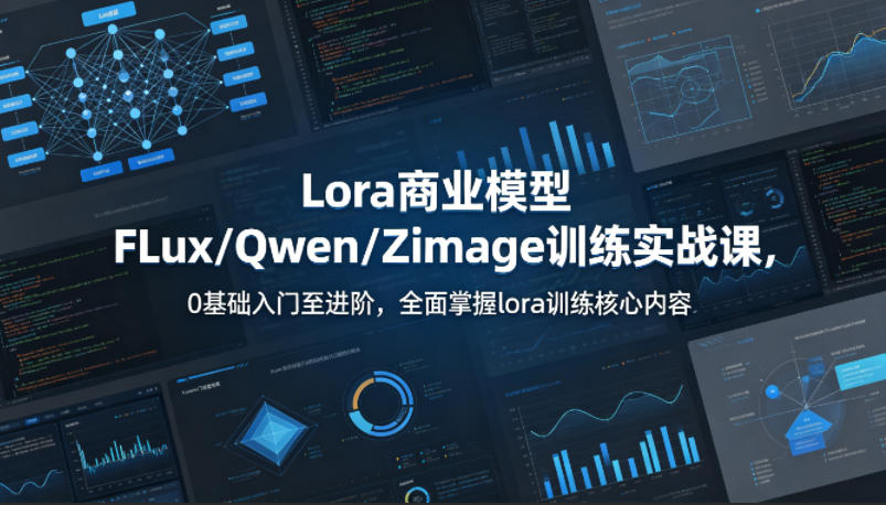 系统性学习Lora商业模型FLux/Qwen/Zimage训练实战课,0基础入门至进阶,全面掌握lora训练核心内容-钛库啦
