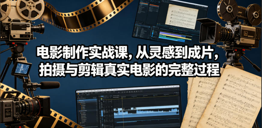 电影制作实战课,从灵感到成片,拍摄与剪辑真实电影的完整过程【原创双语字幕】-钛库啦
