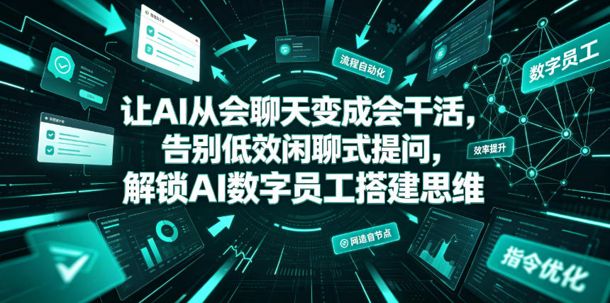 让AI从会聊天变成会干活,告别低效闲聊式提问,解锁AI数字员工搭建思维-钛库啦