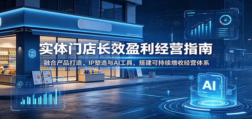 实体门店长效盈利经营指南:融合产品打造、IP塑造与AI工具,搭建可持续增收经营体系-钛库啦