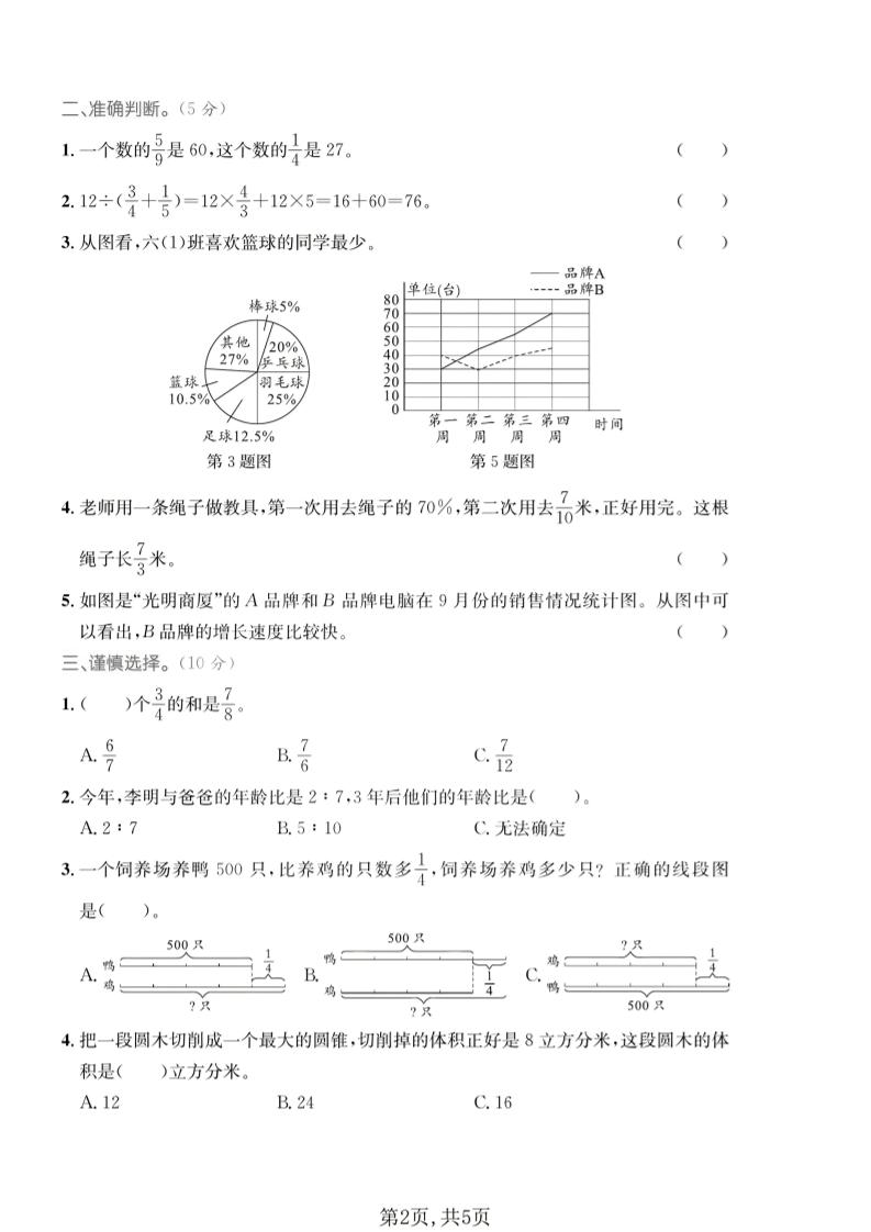 五年级下数学策略与方程专项测试卷《青岛五四版》-钛库啦